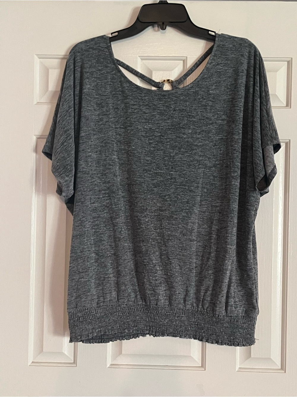 Apt. 9 Women's Gray Short Sleeve Knit Top